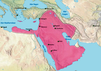 Resultado de imagen para mapa del islam