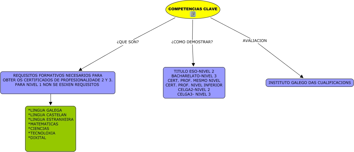 Mapa conceptual de competencias clave
