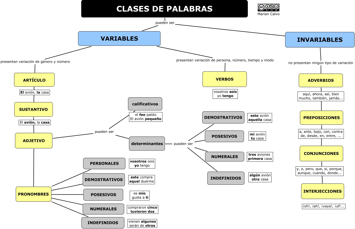Clases De Palabras