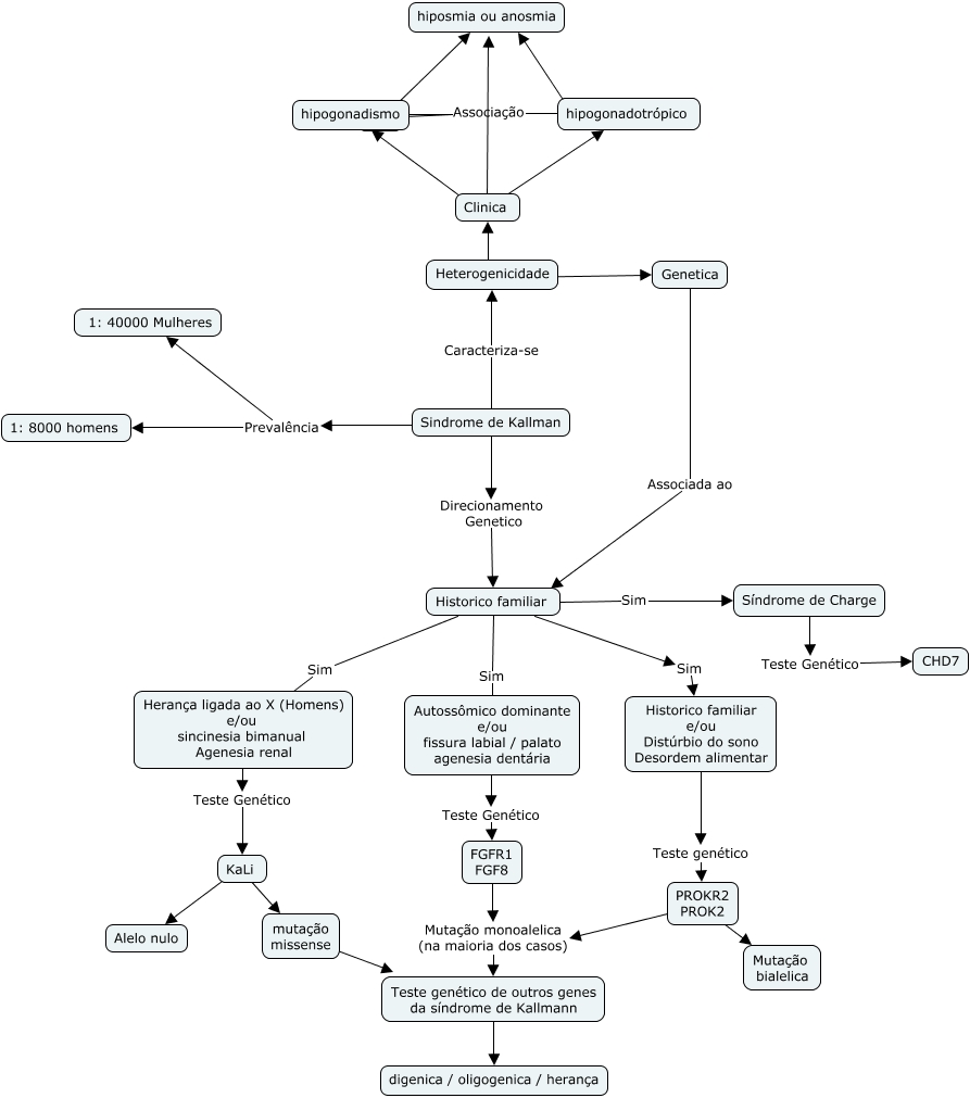 Mapa do Hugo Sindrome de Kallmann