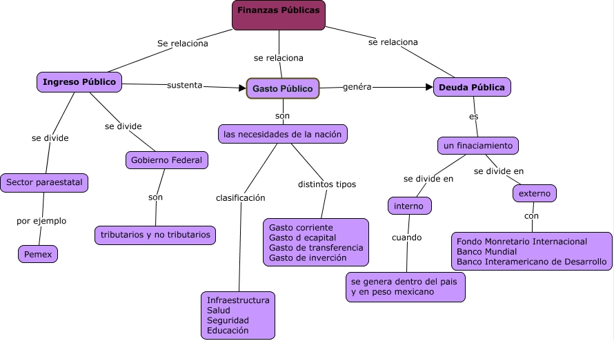 mapa conceptual sobre las finanzas publicas erika lorena